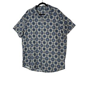 Bylt Polo Shirt Mens 2XL Floral Golf Short Sleeve Performance Stretch